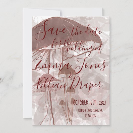 paddenstoelbos save the date (Voorkant)