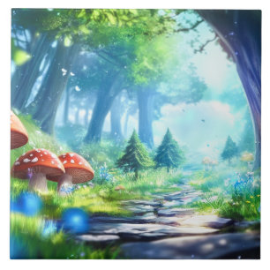paddenstoelbos tegeltje