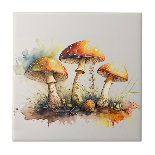 Paddenstoelen, Amanita Muscaria Tegeltje (Voorkant)