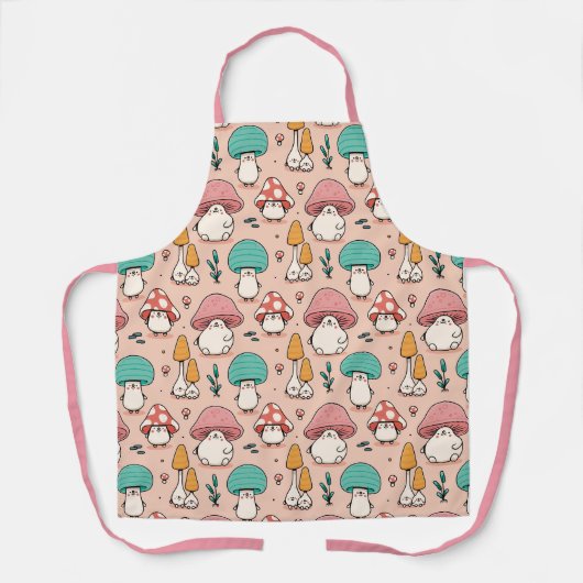 Paddenstoelen Apron Schort (Voorkant)