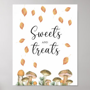 Paddenstoelen - baby shower snoepjes en traktaties poster