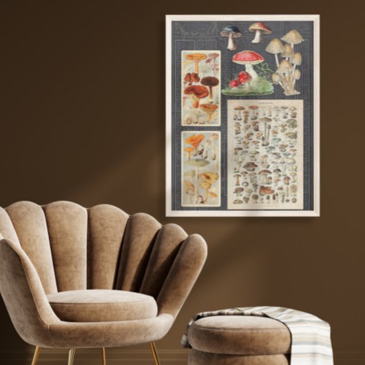 Paddenstoelen Black Ephemera Cottcore-ontkoppeling Tissuepapier