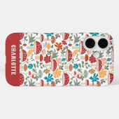 Paddenstoelen & Bloemen Mid Century Modern Custom  Case-Mate iPhone Case (Achterkant (horizontaal))