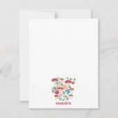 Paddenstoelen & Bloemen Mid Century Modern Custom  Notitiekaartje (Voorkant)