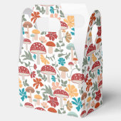 Paddenstoelen & Bloemen Mid Century Modern Patroon Bedankdoosjes (Geopend)