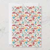 Paddenstoelen & Bloemen Mid Century Verjaardagsfee Kaart (Achterkant)