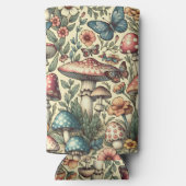 paddenstoelen, bloemen, vlinders grillig (Achterkant)