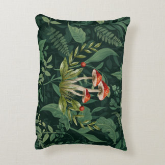 Paddenstoelen Bos Sherpa Fleece Deken | Botanisch Accent Kussen