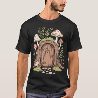 Paddenstoelen Bosdeur Woodland Folk T-shirt