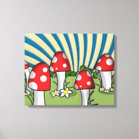 Paddenstoelen Canvas Afdruk (Voorkant)