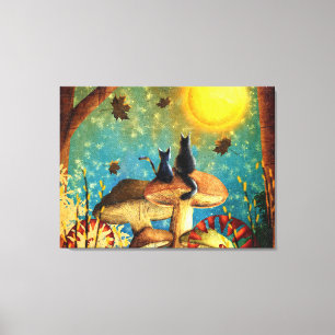 paddenstoelen canvas afdruk