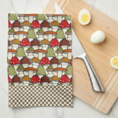 paddenstoelen Design Kitchen Towel Theedoek (Quarter Fold)