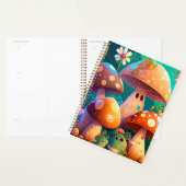 Paddenstoelen en bloemen, groen planner (Display)