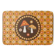 Paddenstoelen en bloemen, met zoete retro