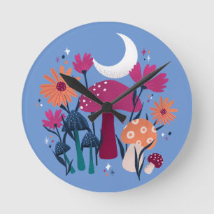 Paddenstoelen en floralen - moonsteenblauw en verb ronde klok