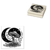 Paddenstoelen en Moon Rubber Stamp Rubberstempel (Gestempeld)