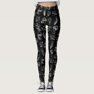 Paddenstoelen en slakken leggings