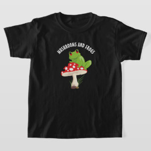 paddenstoelen en T-shirt met kikker-kind