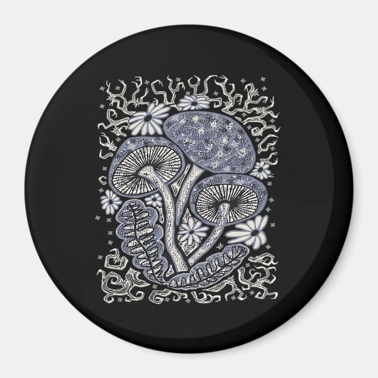 Paddenstoelen en Whimsigoth Magneet (Voorkant)