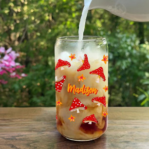 Paddenstoelen Flower Schattige Retro Teen Kawaii N Blikvorm Glas