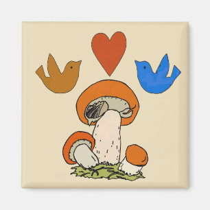 paddenstoelen Hart Magneet