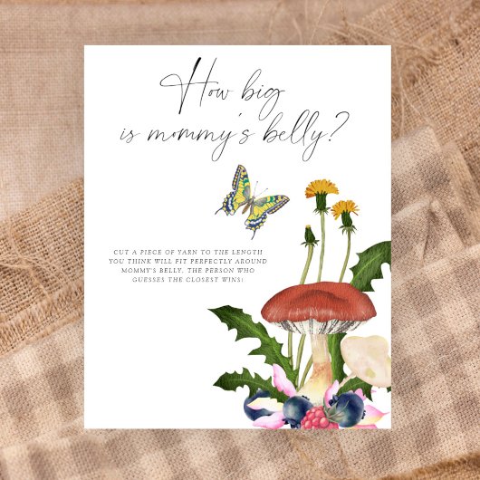 Paddenstoelen - hoe groot is mama's buik spel poster