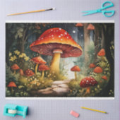 Paddenstoelen in bos 6 Decoupage papier (Craft)
