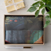 Paddenstoelen in Forest Collage 1 Decoupage Papier (Geschenk)