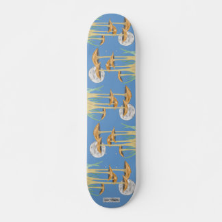 Paddenstoelen in moonlight cut-out skateboard