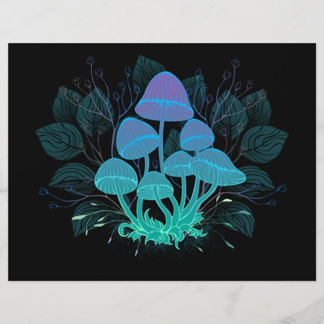 Paddenstoelen in Struiken Briefhoofd (Voorkant)