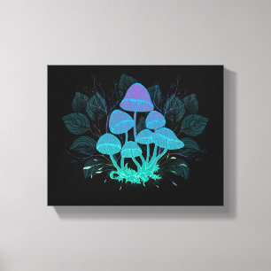 Paddenstoelen in Struiken Canvas Afdruk