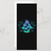 Paddenstoelen in struiken feestdagenkaart (Voorkant / Achterkant)