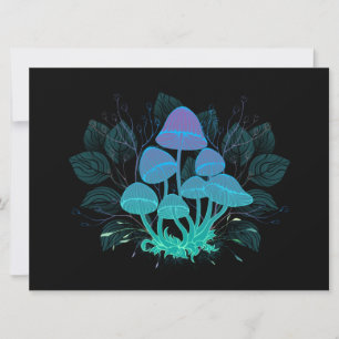 Paddenstoelen in Struiken Feestdagenkaart
