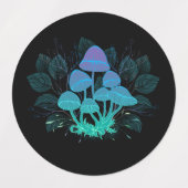 Paddenstoelen in struiken labels (Design 2)