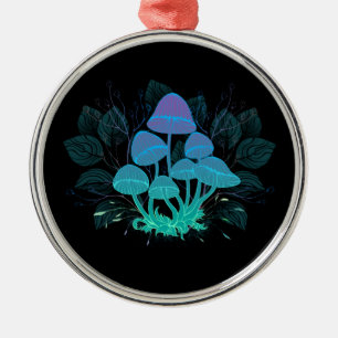 Paddenstoelen in Struiken Metalen Ornament