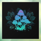 Paddenstoelen in struiken raamsticker (Vel 3)