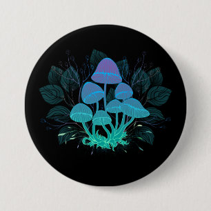 Paddenstoelen in struiken ronde button 7,6 cm