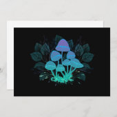 Paddenstoelen in struiken save the date (Voorkant / Achterkant)