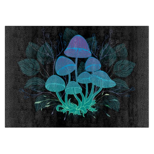 Paddenstoelen in struiken snijplank (Voorkant)