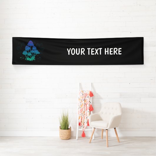 Paddenstoelen in struiken spandoek (Insitu)