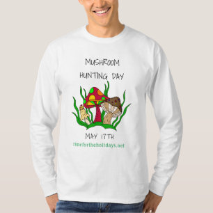 Paddenstoelen jagen Dag 17 Mei Vakantie T-shirt