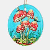 paddenstoelen keramisch ornament (Links)