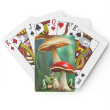 paddenstoelen kikker speelkaarten natuur 