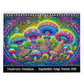 Paddenstoelen Mandala's – Psychedelische Schimmels Kalender