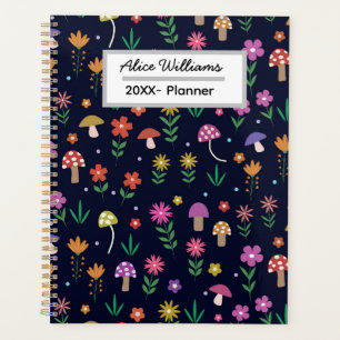 Paddenstoelen met Whimsical Bloemen Persoonlijk Planner