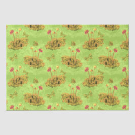 Paddenstoelen op een moss Decoupage Art Tissuepapier