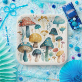 Paddenstoelen  papieren bordje (Feest)