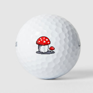 Paddenstoelen pixelkunst golfballen