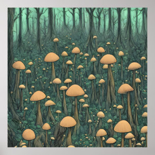 paddenstoelen poster