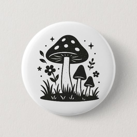 paddenstoelen ronde button 5,7 cm (Voorkant)